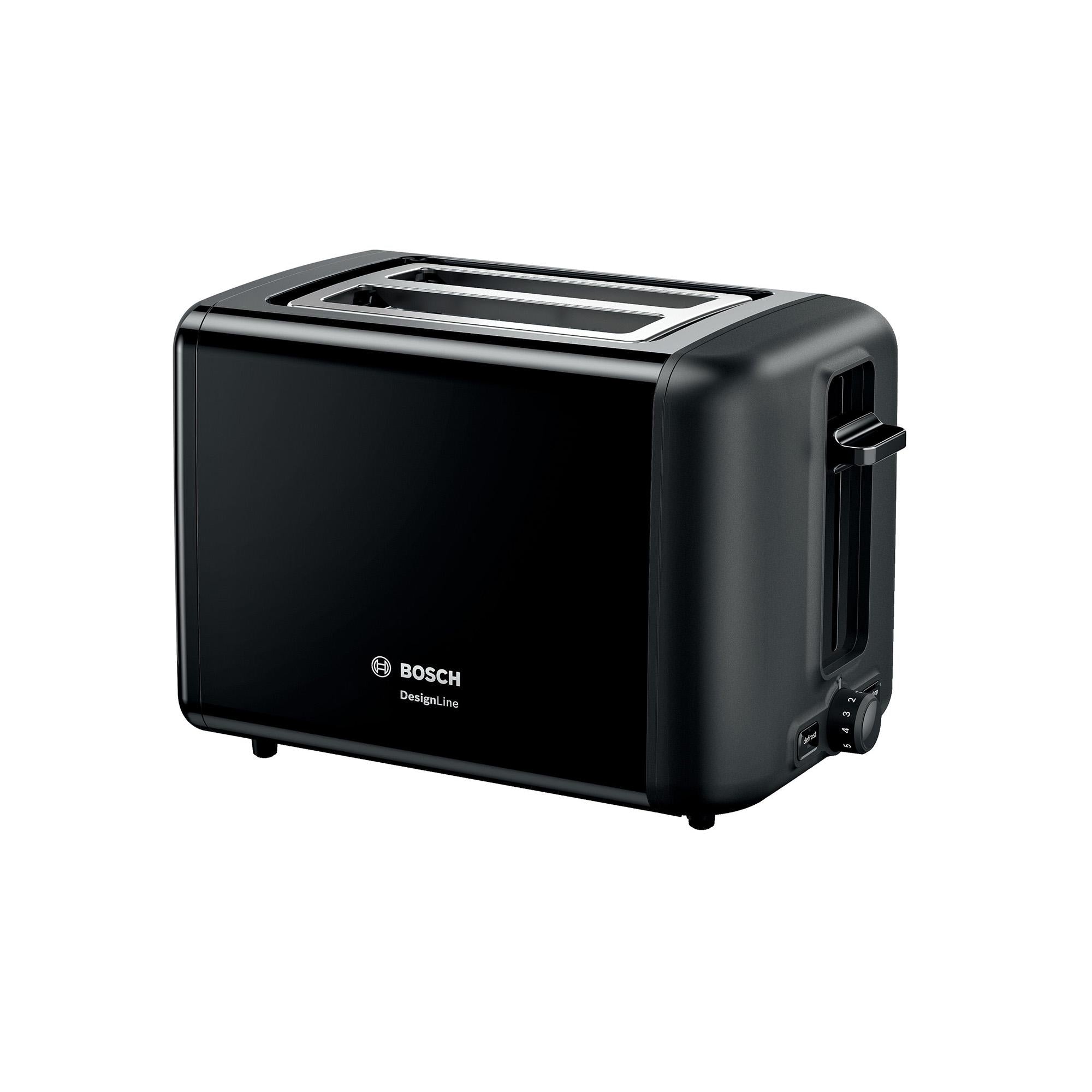 Bosch TAT5P445GB Designline Egro 4 Slice Toaster Anthracite GOODS Sainsburys   