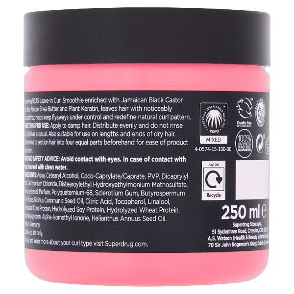 Superdrug Black Castor & Shea Curl Cream 250ml GOODS Superdrug   