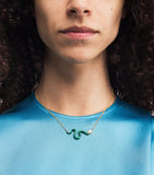 L'Atelier Nawbar Boa necklace diamond malachite 40-42cm, imported from the UK