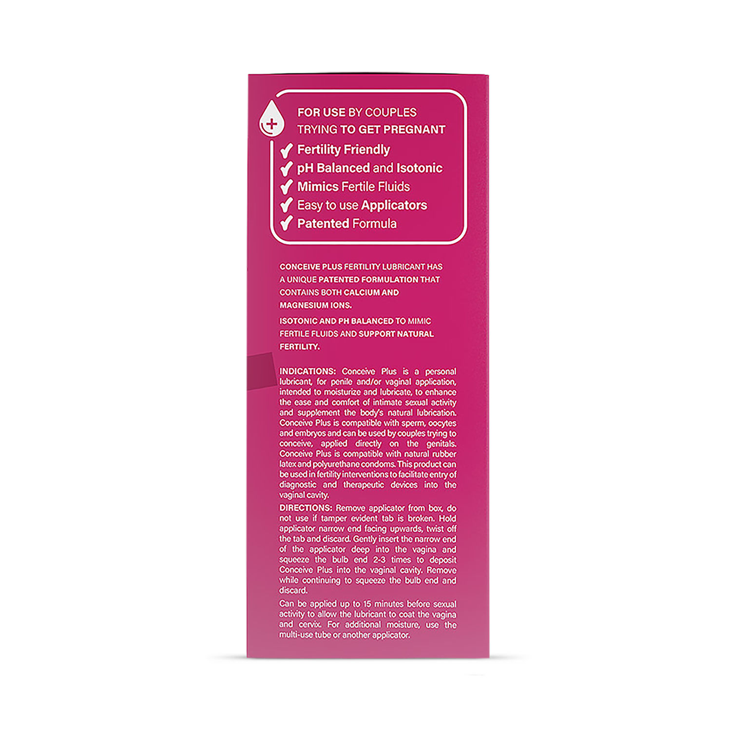 Conceive Plus fertility lubricant pre-filled applicators 32g (British brand)