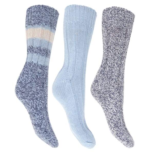 FLOSO Ladies/Womens Chunky Socks (Pack Of 3) (UK Shoe 4-7) GOODS Superdrug   