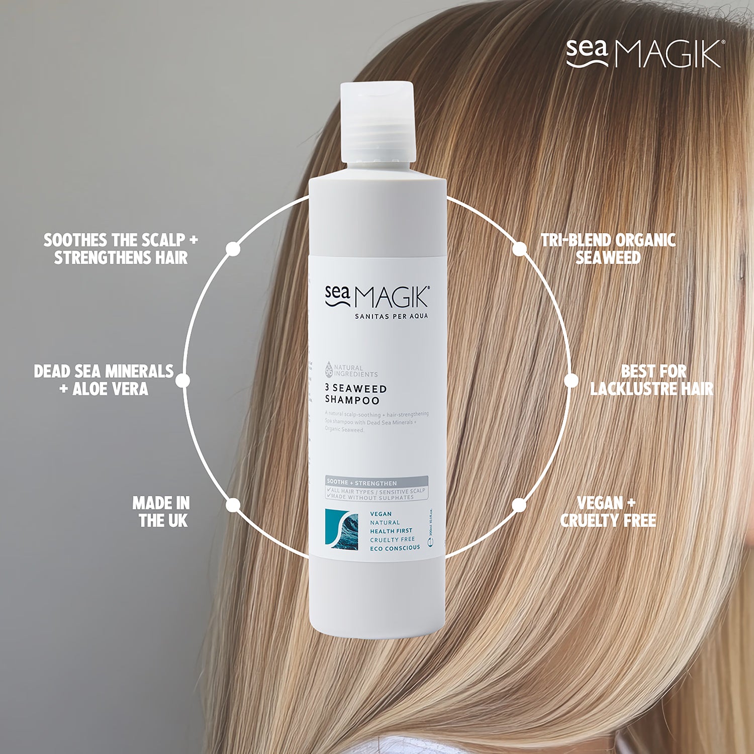 Sea Magik 3 Seaweed Shampoo 300ml (British brand)