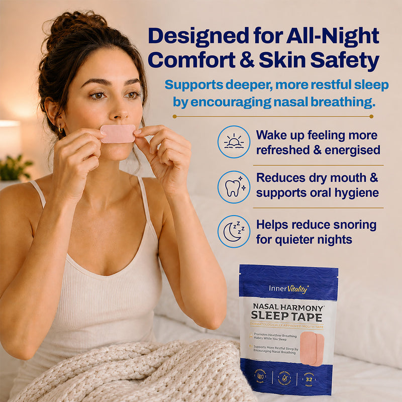 Inner Vitality Nasal Harmony mouth tape 32 strips, UK version