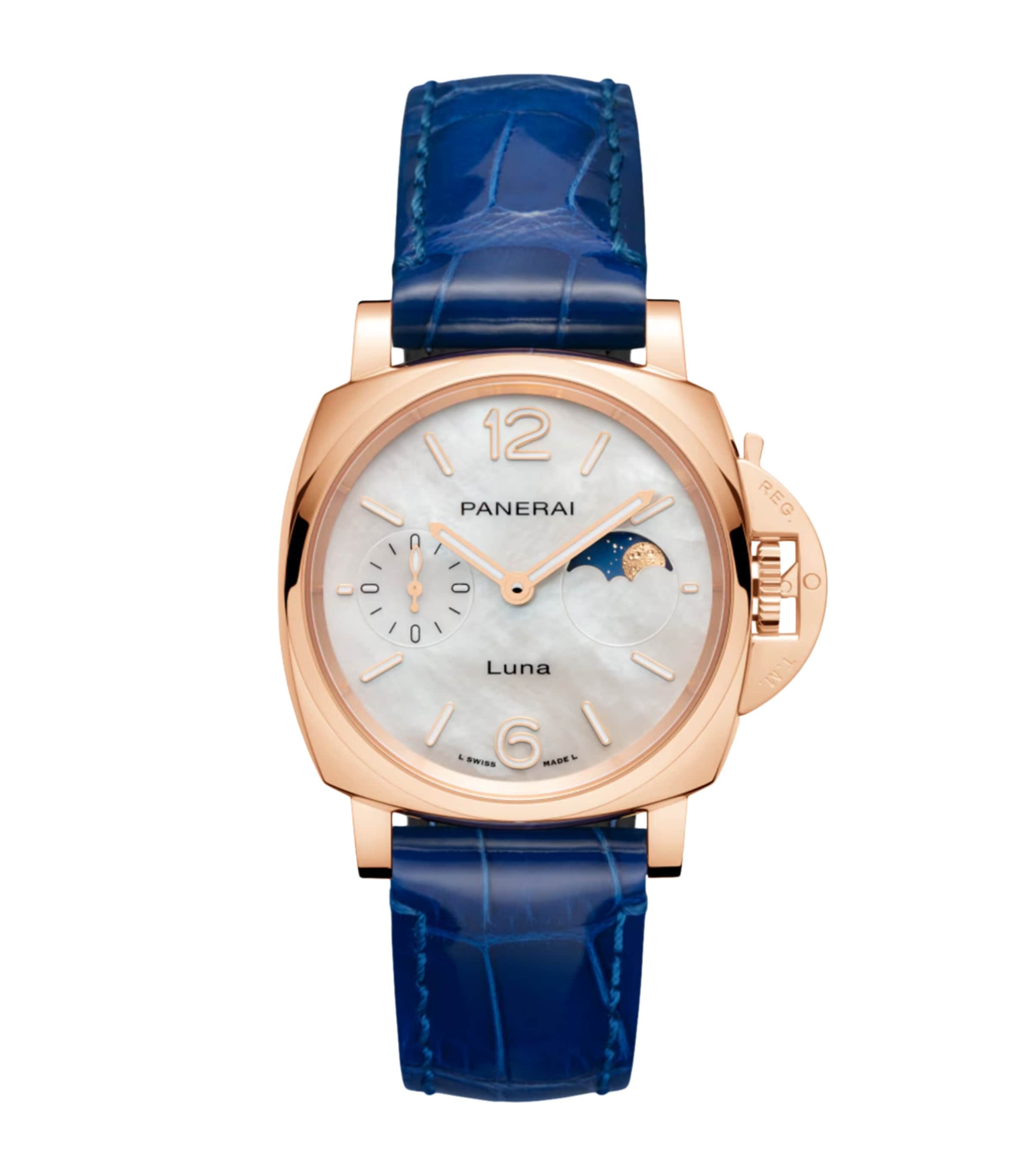 Panerai Goldtech Luminor Due Luna watch 38mm, imported from the UK