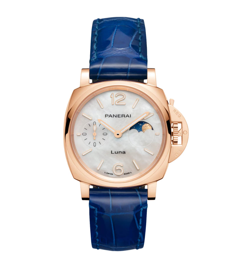 Panerai Goldtech Luminor Due Luna watch 38mm, imported from the UK