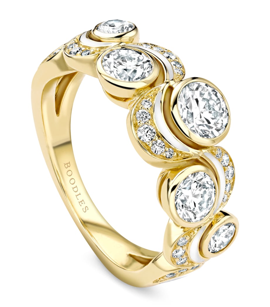 Boodles Over the Moon diamond ring in yellow gold (British brand)