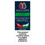 Aqua Vape Raspberry Menthol E-Liquid 3mg 10ml smoking control Sainsburys   