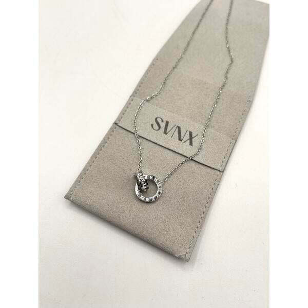 SVNX double hoop Roman numeral necklace, UK version