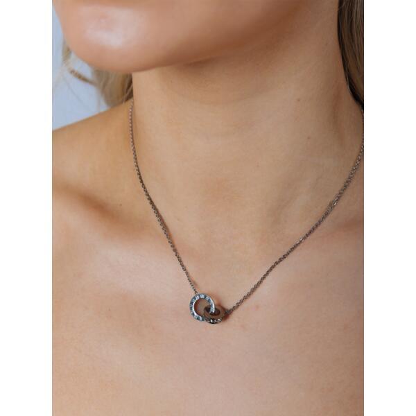 SVNX double hoop Roman numeral necklace, UK version
