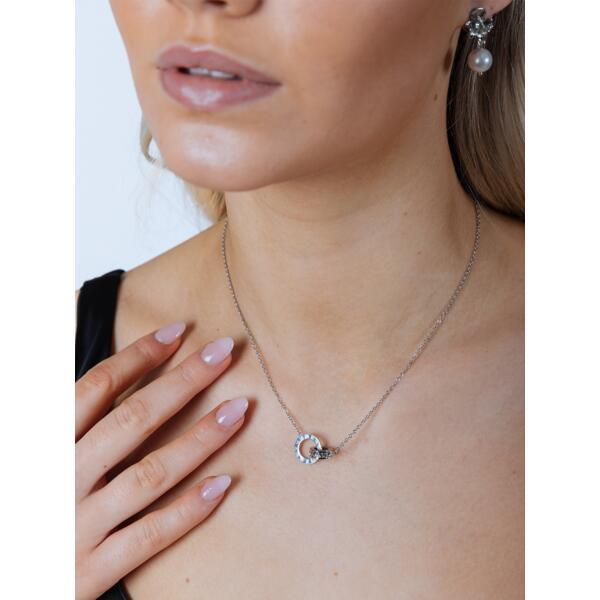 SVNX double hoop Roman numeral necklace, UK version