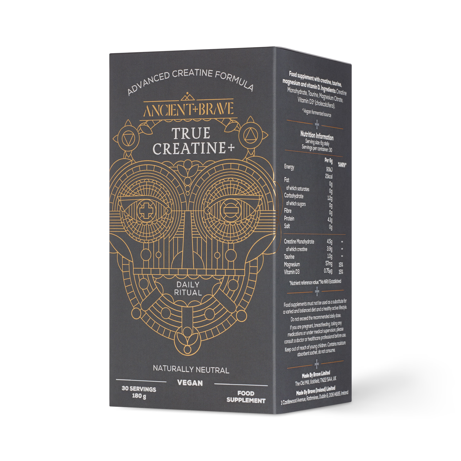 Ancient+Brave True Creatine+ supplement powder, UK version
