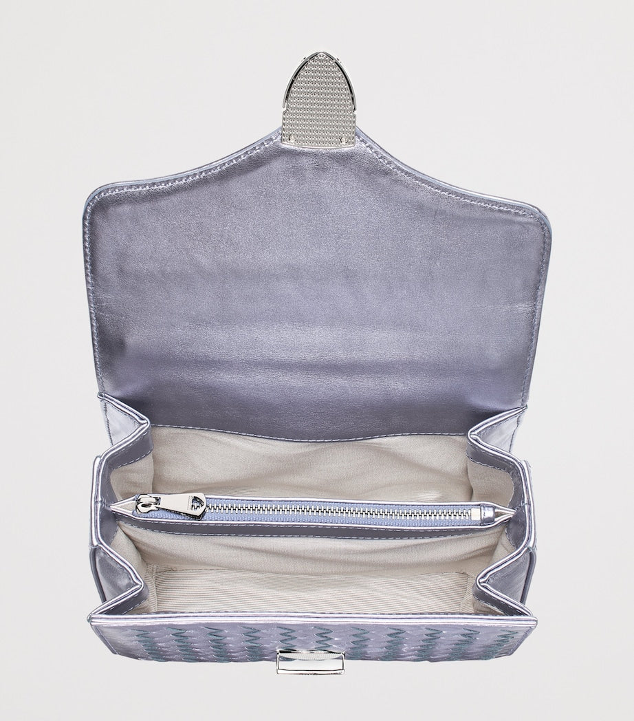 Aspinal of London metallic leather Mayfair bag midi - UK version