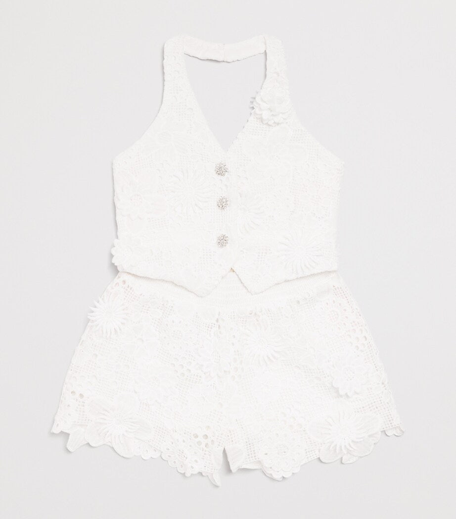 MARLO crocheted halterneck top for ages 2-16, imported from the UK