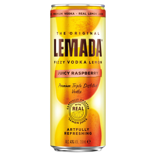 Lemada the Original Fizzy Vodka Lemon Juicy Raspberry 250ml GOODS Sainsburys   