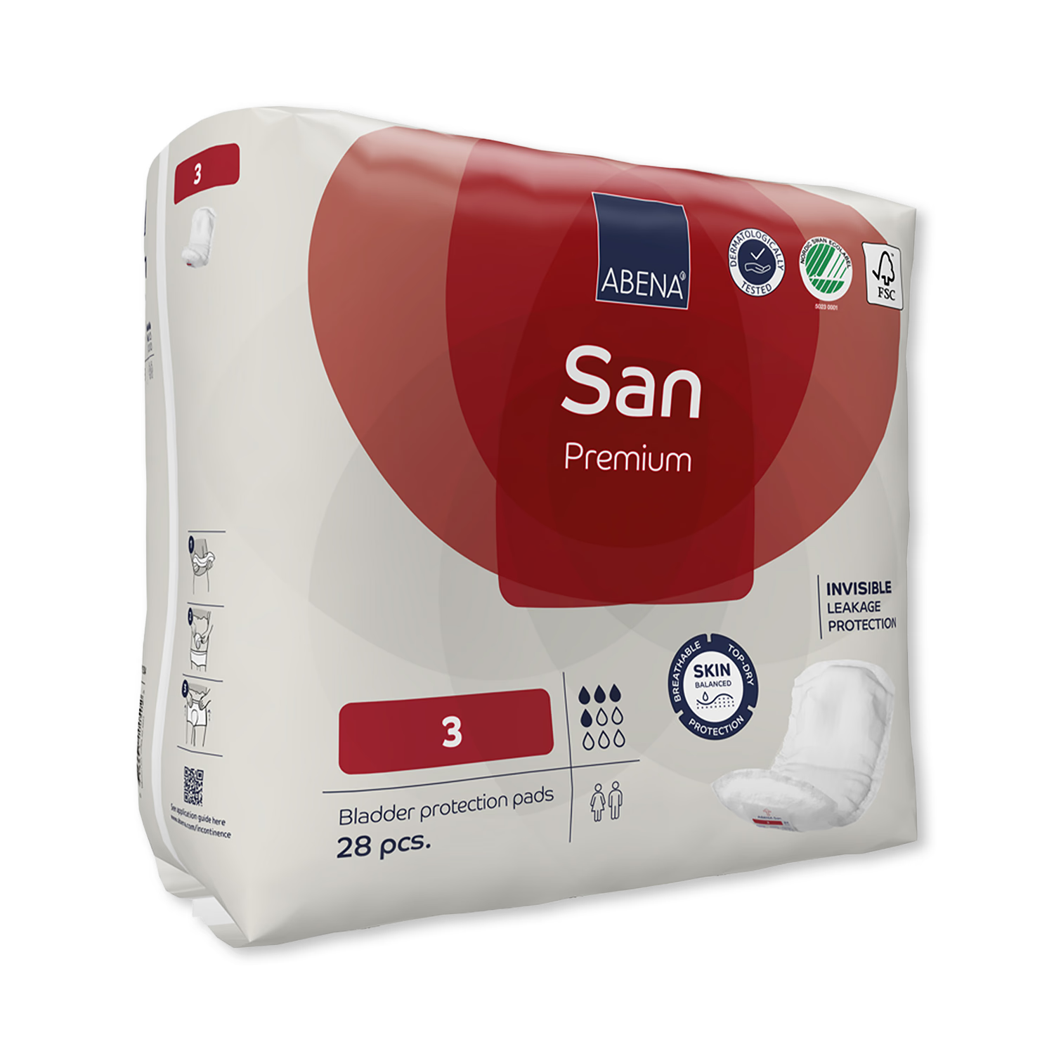 ABENA San Premium 3 incontinence pads 28 pack (British brand)