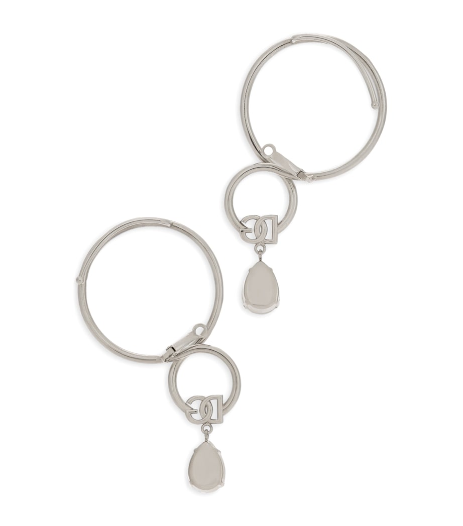 Dolce&Gabbana Crystal Loop Earrings with glass drops, UK version