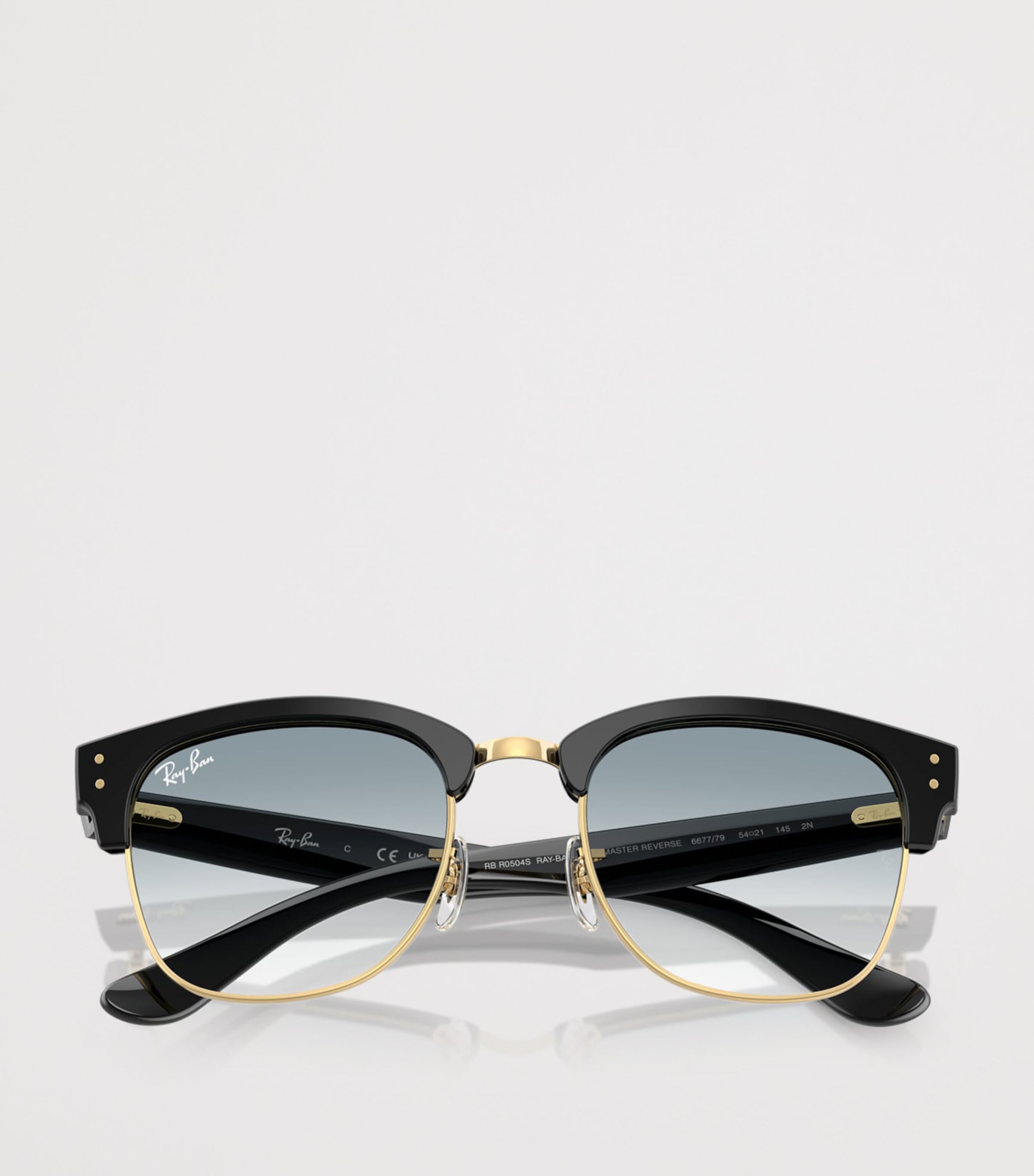 Ray-Ban Clubmaster Reverse Square sunglasses gold-tone acetate, imported from the UK