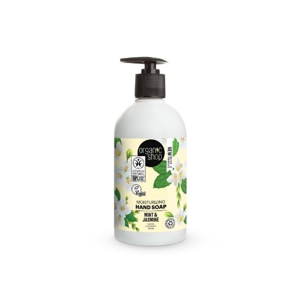 Organic Shop Moisturizing Hand Soap Mint & Jasmine 500ml GOODS Superdrug   