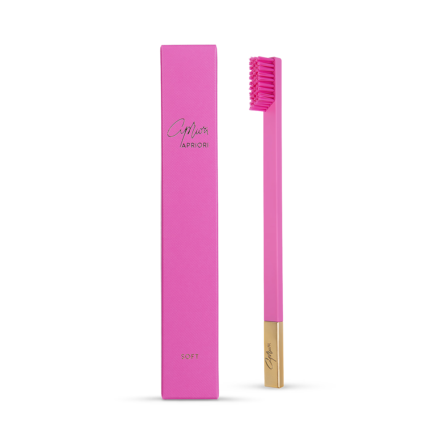 Apriori Bubblegum Pink Gold toothbrush, imported from the UK