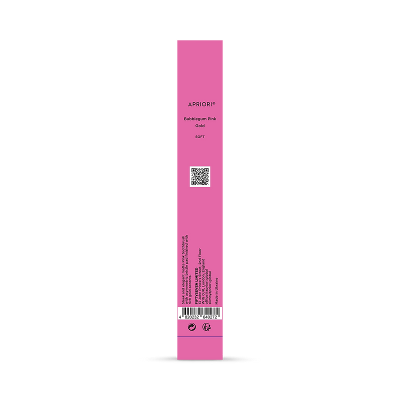 Apriori Bubblegum Pink Gold toothbrush, imported from the UK