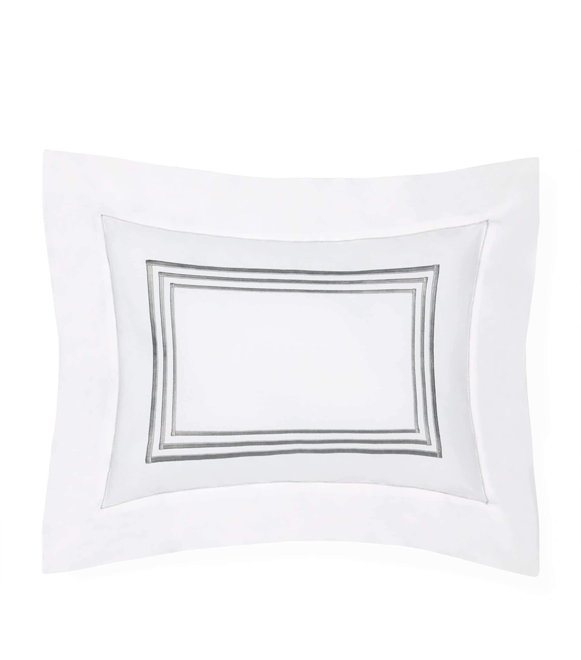 Egyptian Cotton Boudoir Pillowcase with Triple-Embroidered Stripe 30cm x 40cm