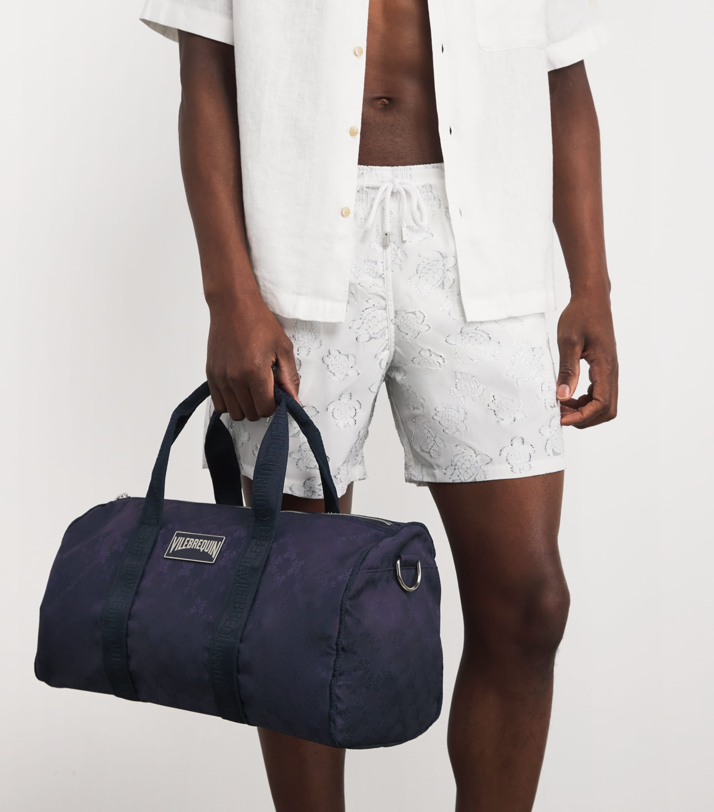 Vilebrequin 48H turtle jacquard holdall, imported from the UK