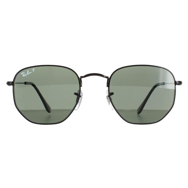 Ray-Ban Hexagonal RB3548N black polarised sunglasses, UK version
