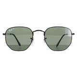 Ray-Ban Hexagonal RB3548N black polarised sunglasses, UK version