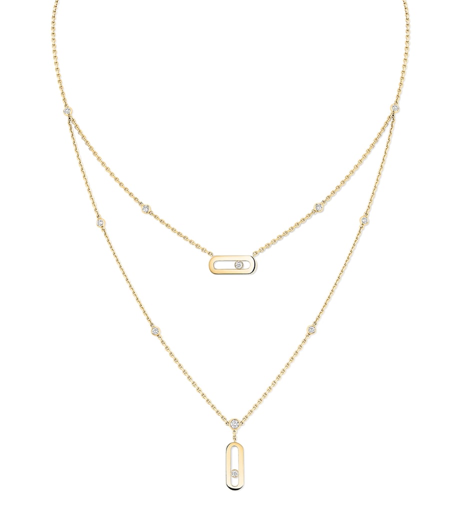 Messika Move Uno yellow gold diamond necklace 0.30ct, UK version