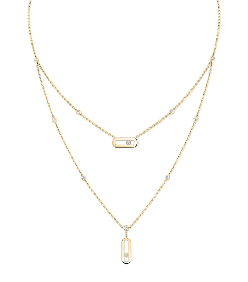 Messika Move Uno yellow gold diamond necklace 0.30ct, UK version