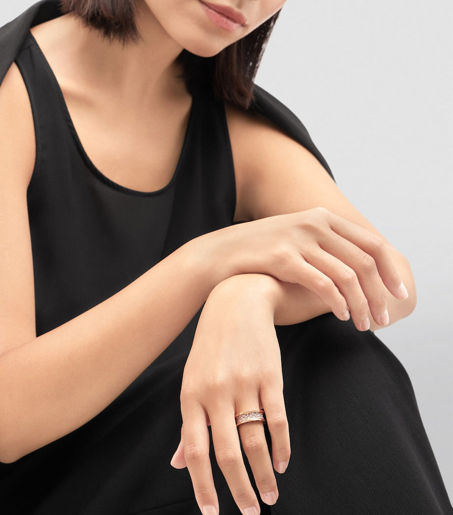 Bvlgari B.zero1 rose gold diamond ring, UK version