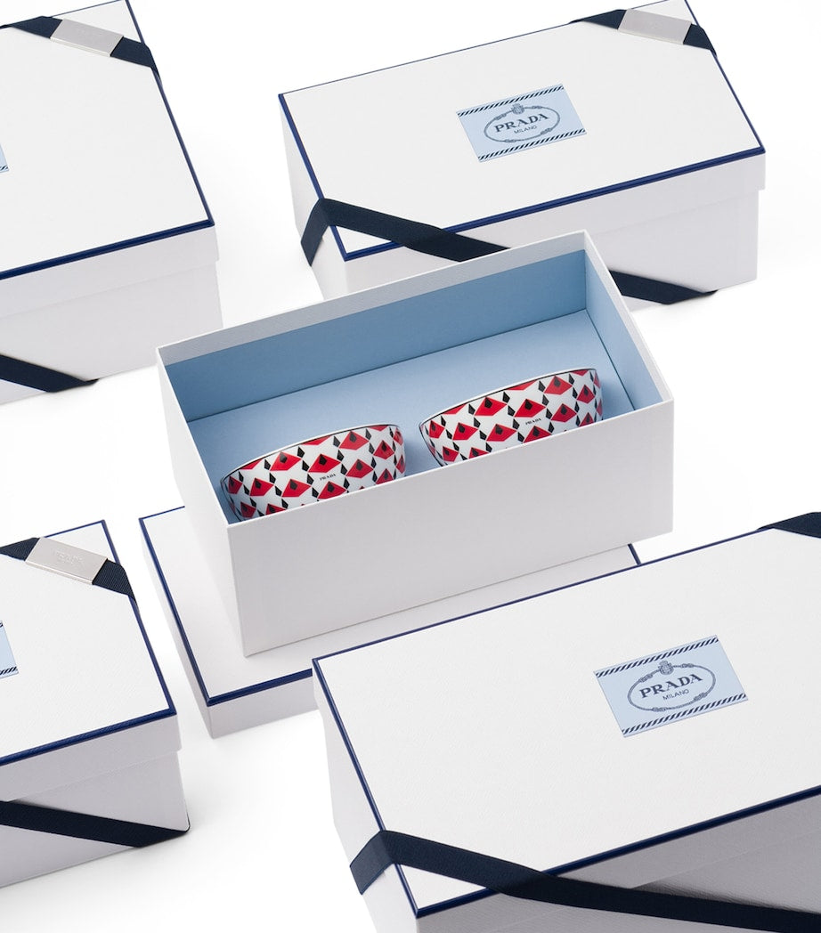 Prada Vienna cereal bowls set of 2 12cm, imported from the UK