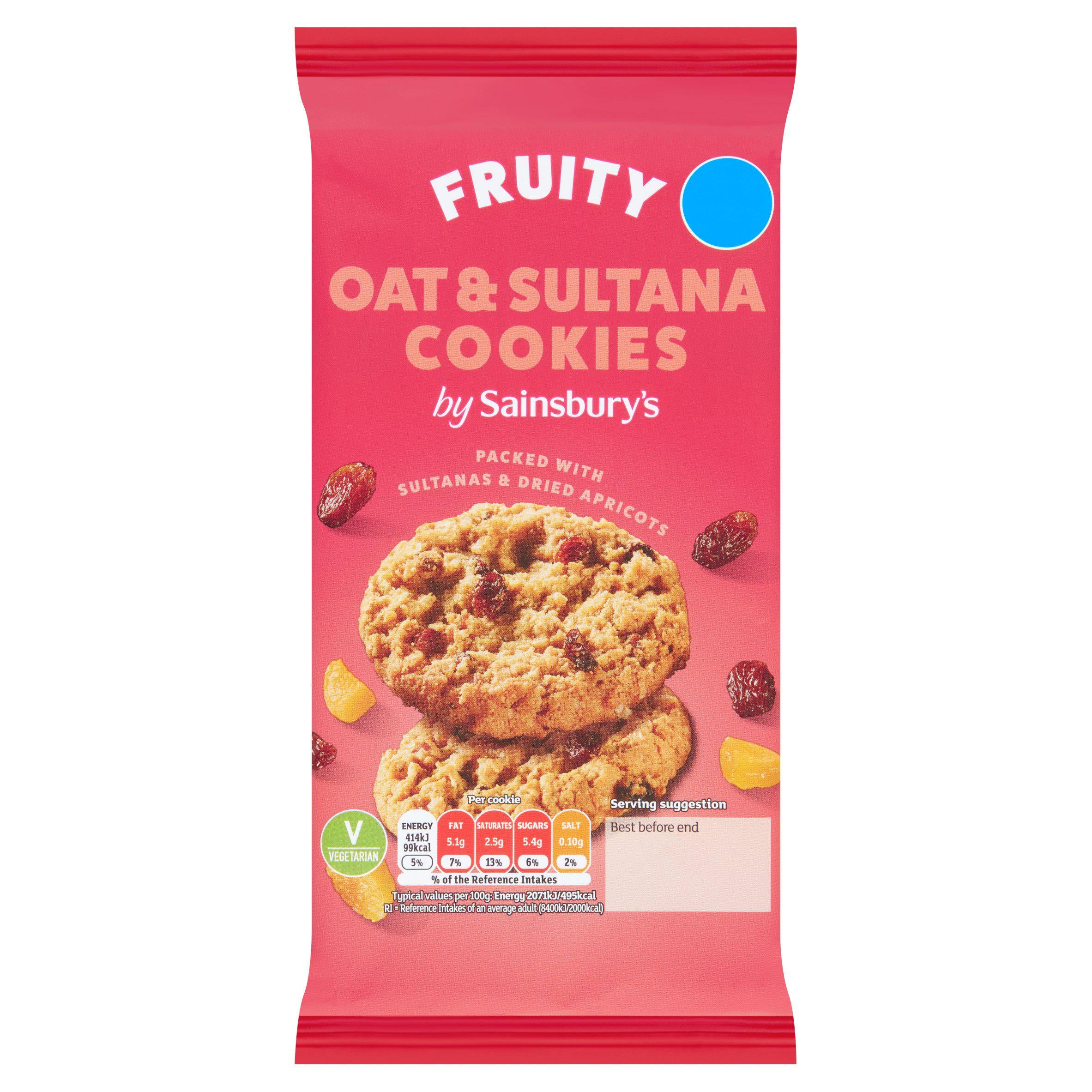 Sainsbury's Oat & Sultana Cookies 200g Cookies Sainsburys   