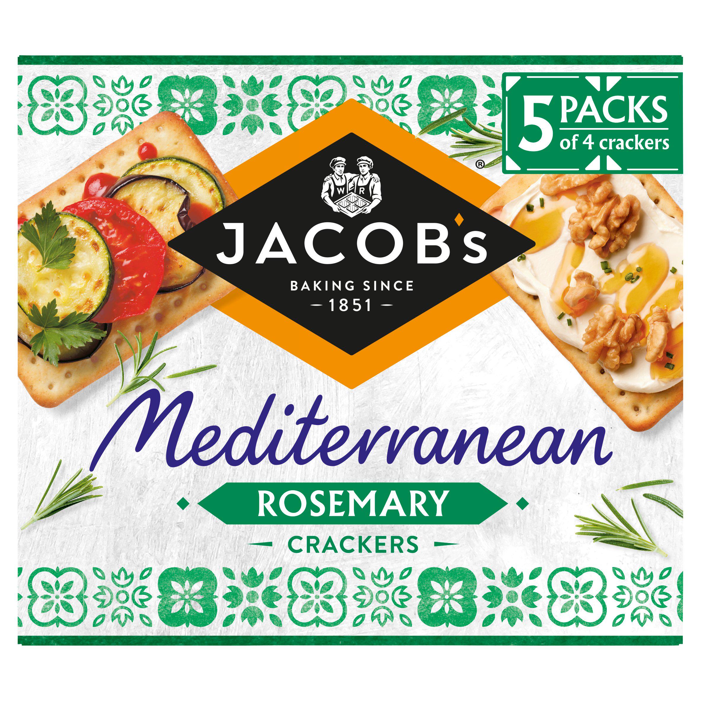 Jacob's Mediterranean Rosemary Crackers 190g GOODS Sainsburys   