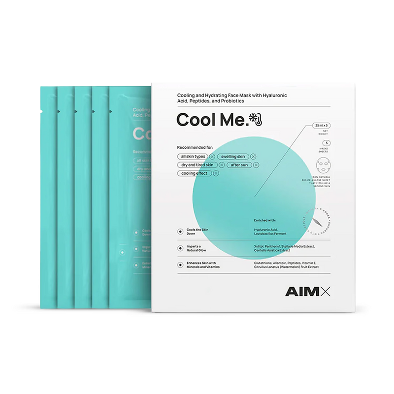AimX hydrating cooling face mask with probiotics Cool Me 25ml (British brand)