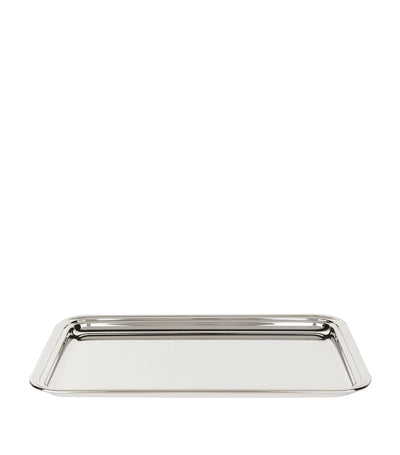 Harrods Greggio Silver Plated Georgian Rectangular Tray with Handles Serving Tray 41cm x 30cm- Buy online at McGrocer
