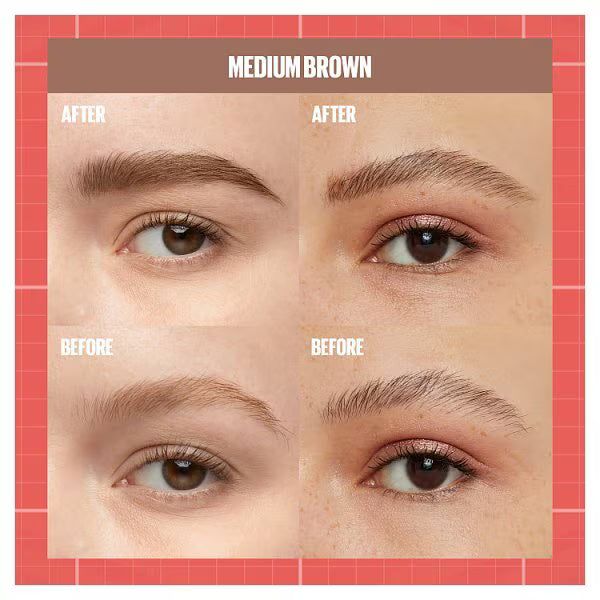 Maybelline Build A Brow Medium Brown eyebrow pen packaging front view