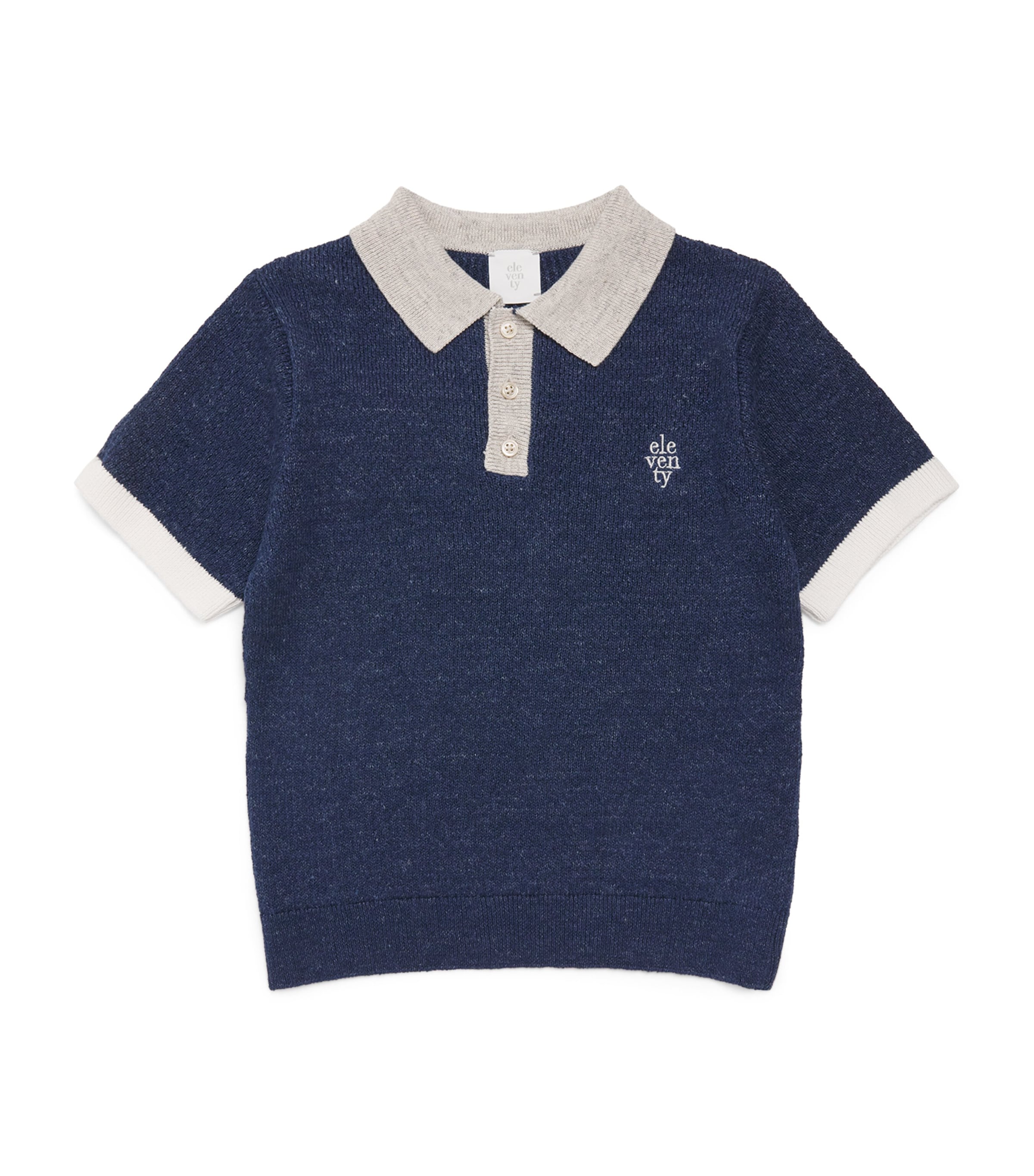 Eleventy kids linen-cotton polo sweater 2-16 years - British product