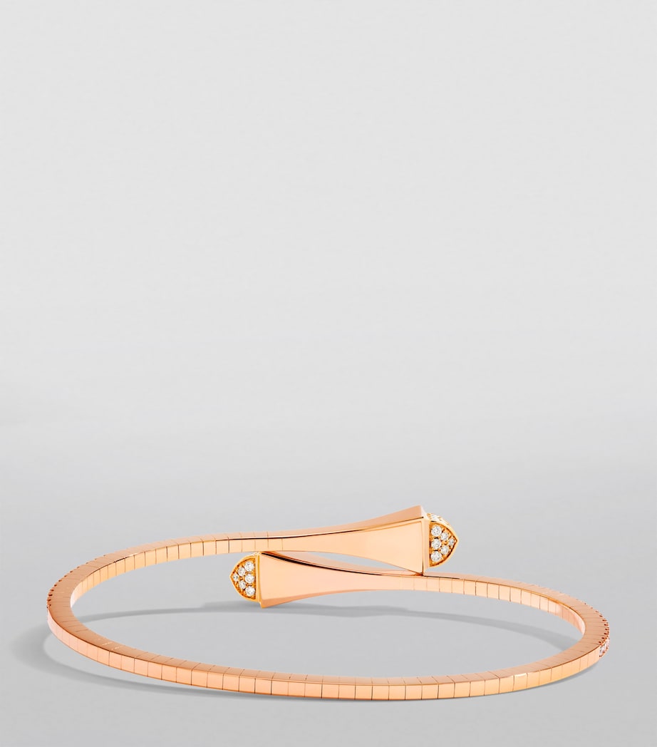 Marli New York rose gold diamond slip-on bracelet, imported from the UK
