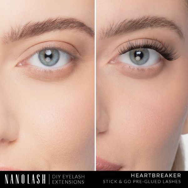 Nanolash pre-glued lashes HEARTBREAKER, UK version