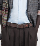 Paul Smith Leather Signature Stripe Stitch belt (British brand)