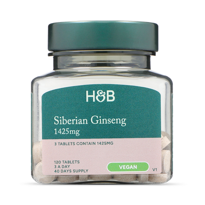 Holland & Barrett Holland & Barrett Siberian Ginseng 120 Tablets Supplement- Buy online at McGrocer