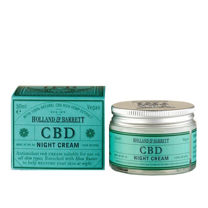 Holland & Barrett CBD Night Cream 50ml CBD Beauty Holland&Barrett   