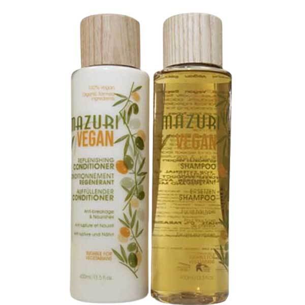 Mazuri replenishing shampoo and conditioner set, imported from the UK