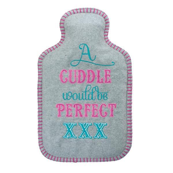 Aroma Home hot water bottle with felt cover 2 litre, UK version