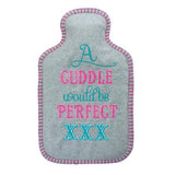 Aroma Home hot water bottle with felt cover 2 litre, UK version
