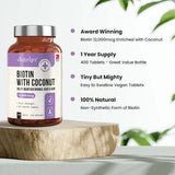VitaBright biotin and coconut tablets 400 - British product
