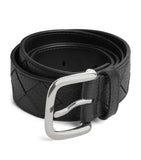Bottega Veneta Intrecciato grained leather belt, UK version