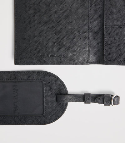 Harrods Emporio Armani Leather Passport Holder and Tag Set - Buy online at McGrocer