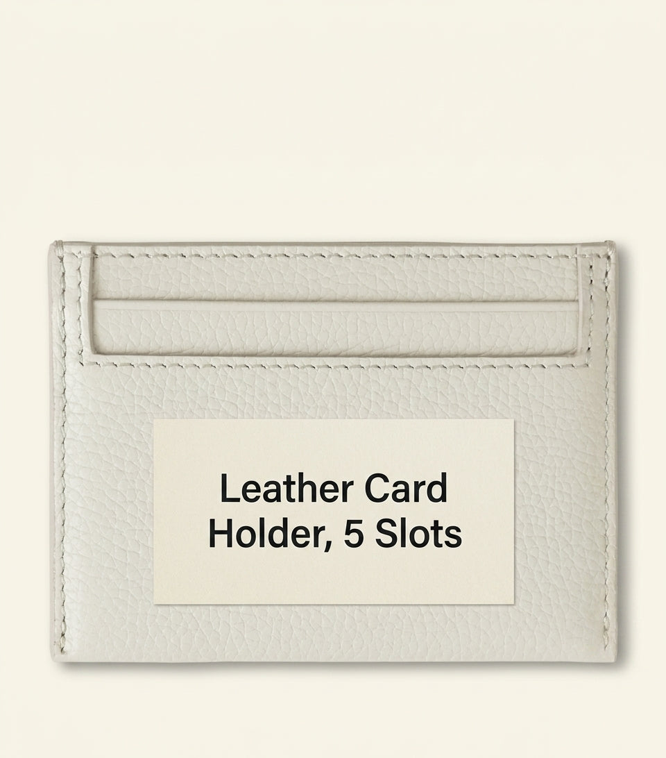 Mulberry grained leather card holder with foil embossed logo (British brand)